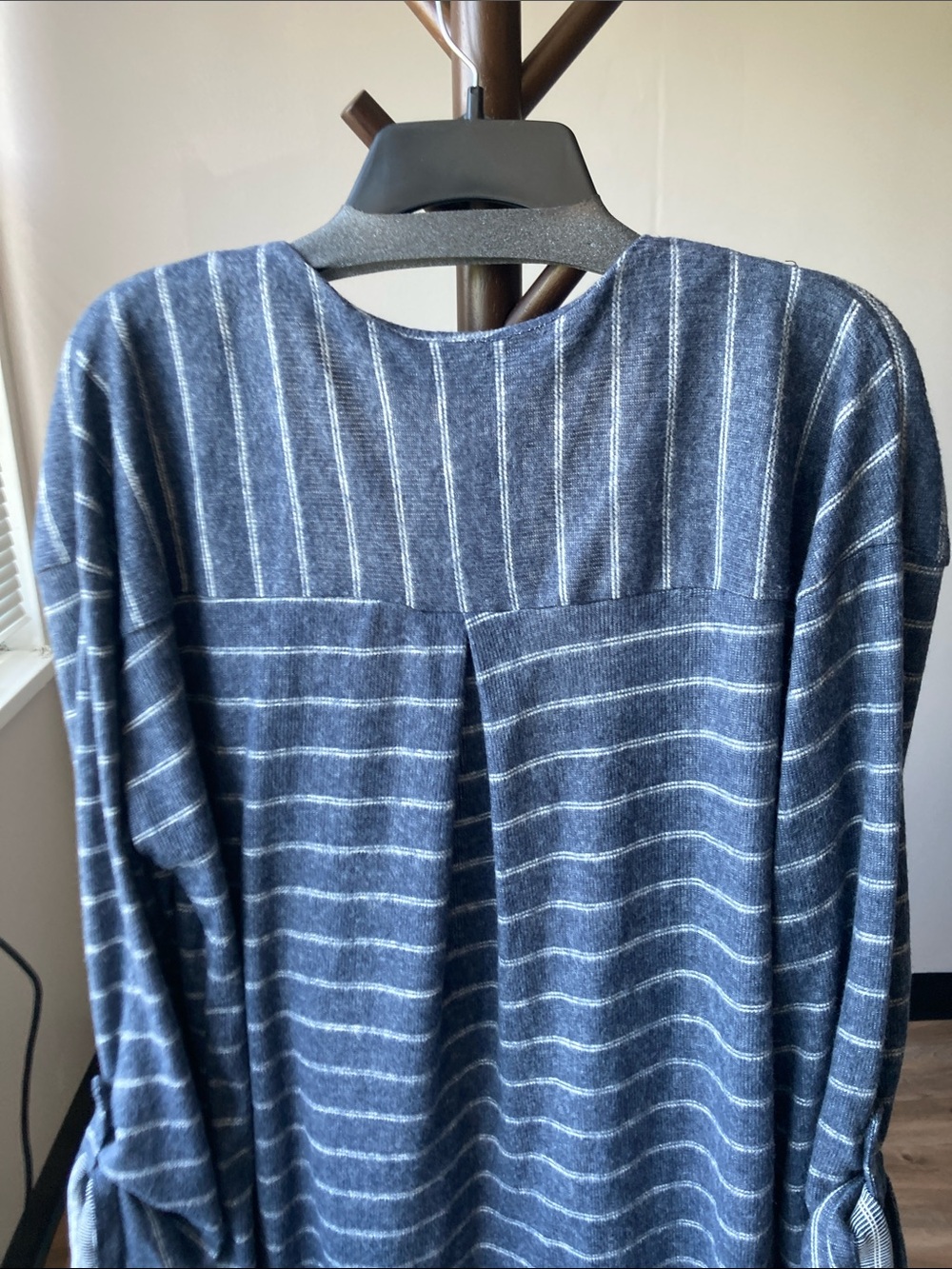 NY Collection stripes print open front top boho casual business casual 2X - Picture 7 of 17